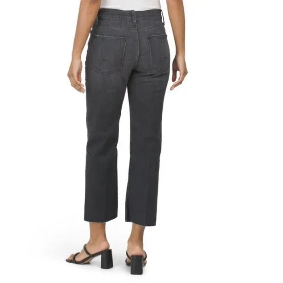 NWT HUDSON JEANS Noa Black Mid Rise Straight Leg Crop Jeans SZ 30 = US 10 - Picture 2 of 8